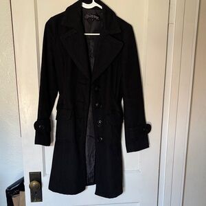 Ci Sono Classic Black Women's Pea Coat